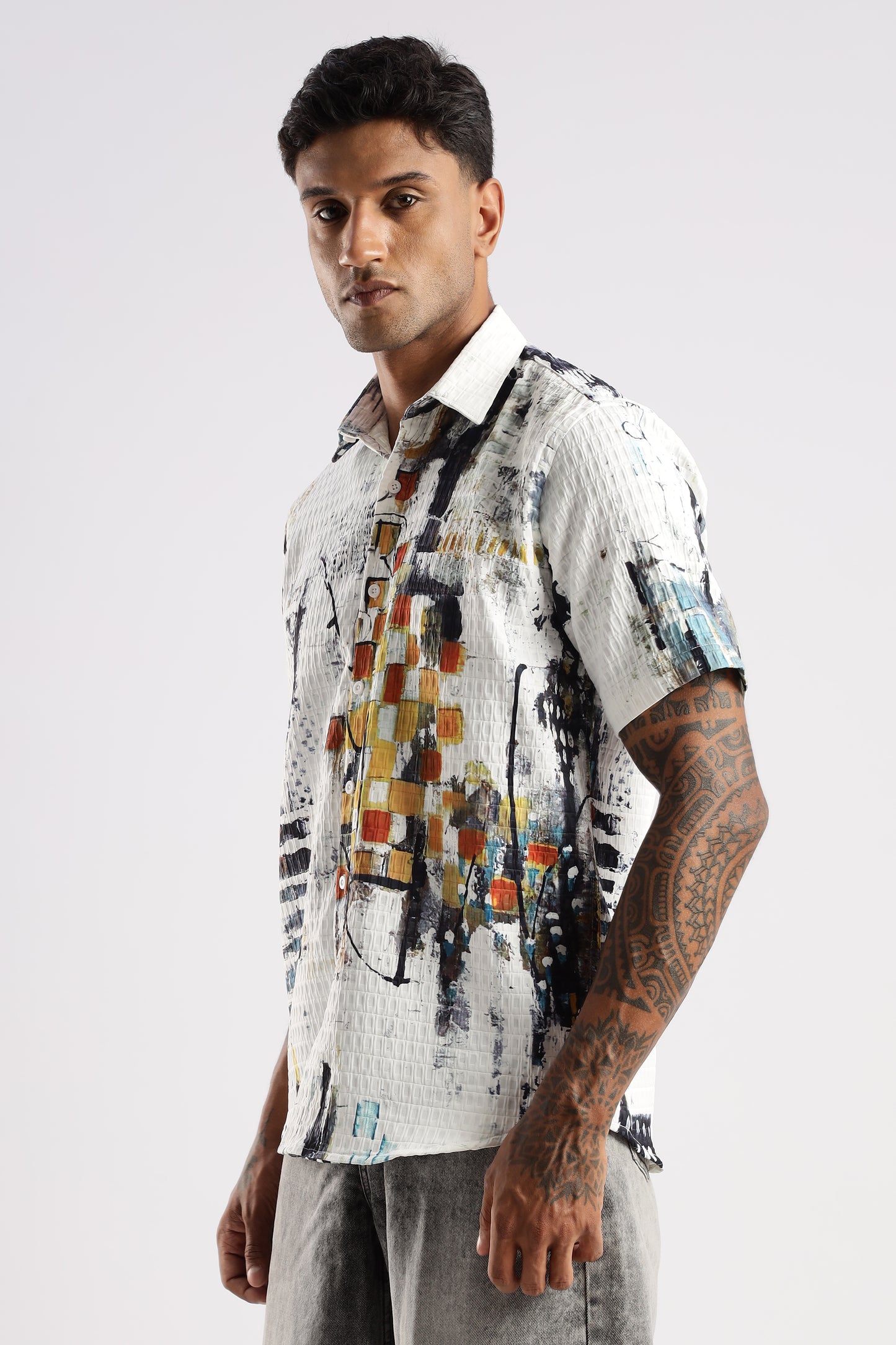 Multi Color Half Sleeve Korean Linen Shirt
