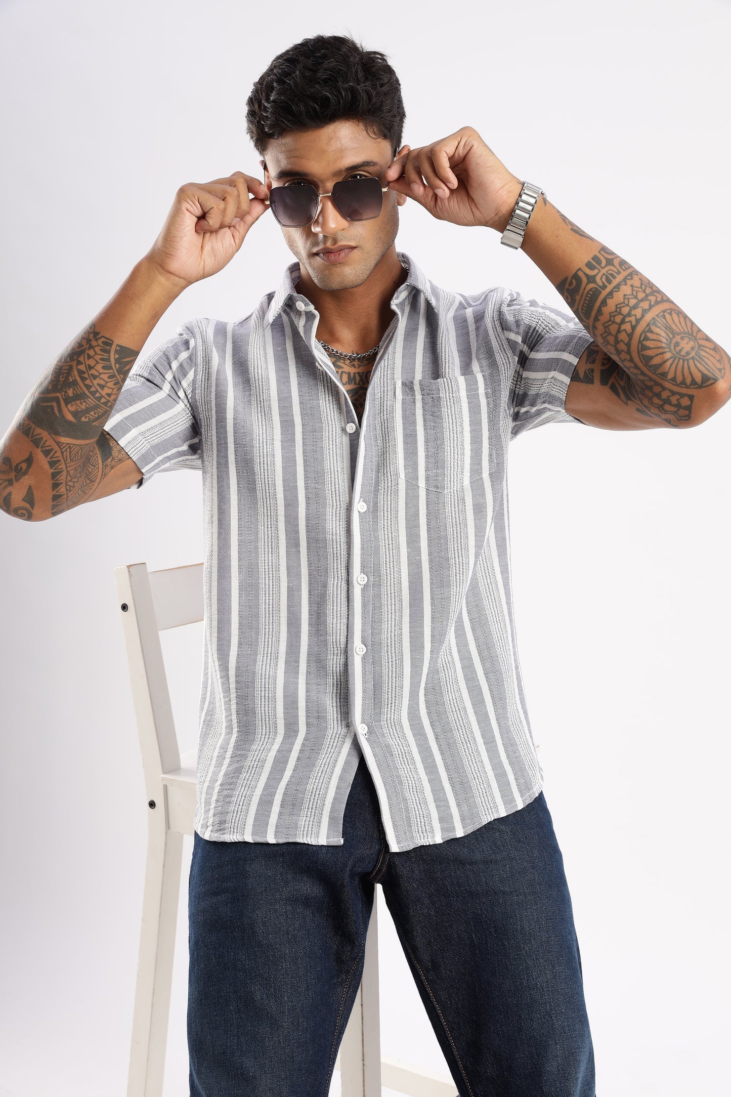 Multi Color Half Sleeve Korean Linen Shirt