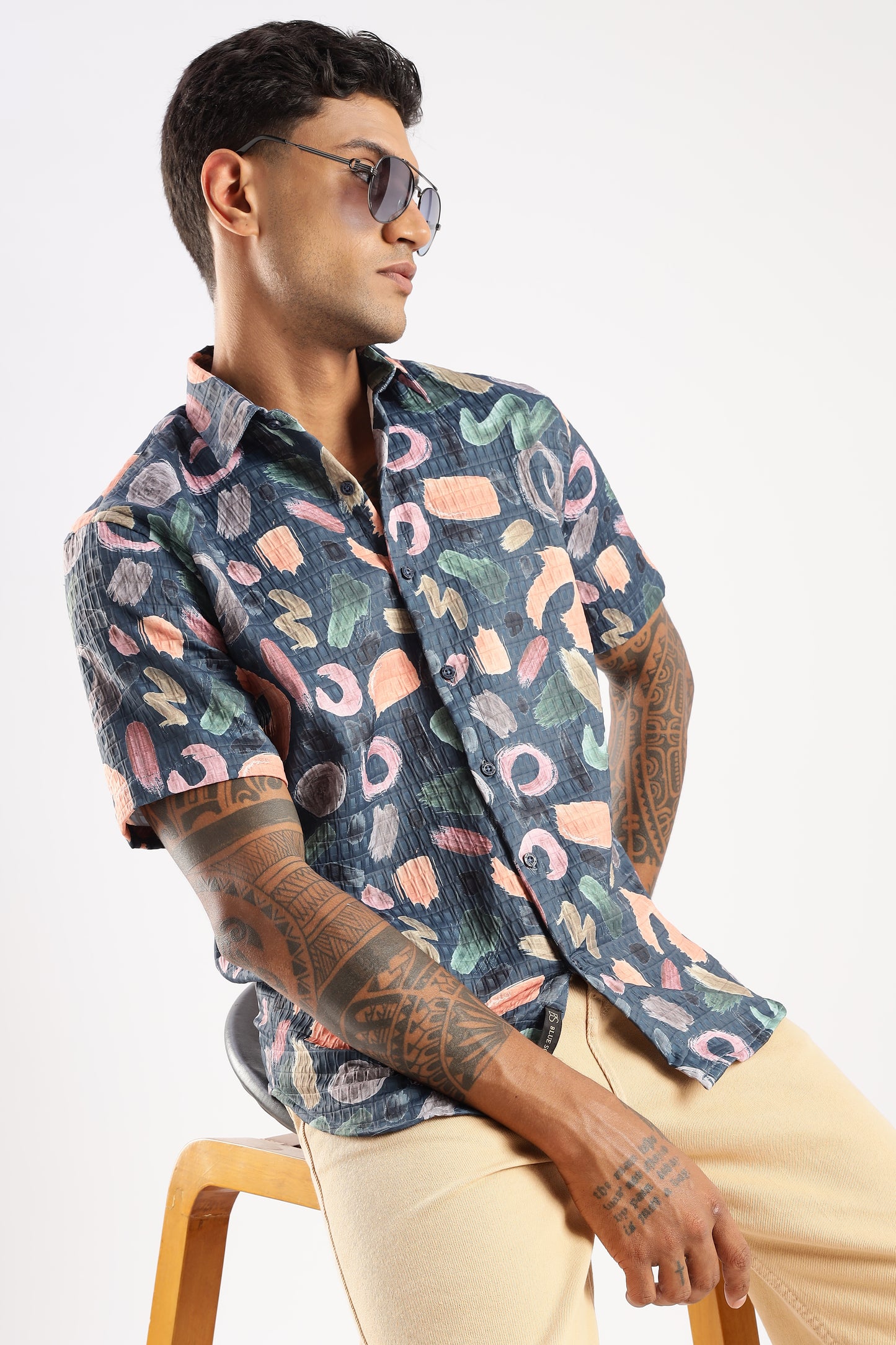 Multi Color Half Sleeve Korean Linen Shirt