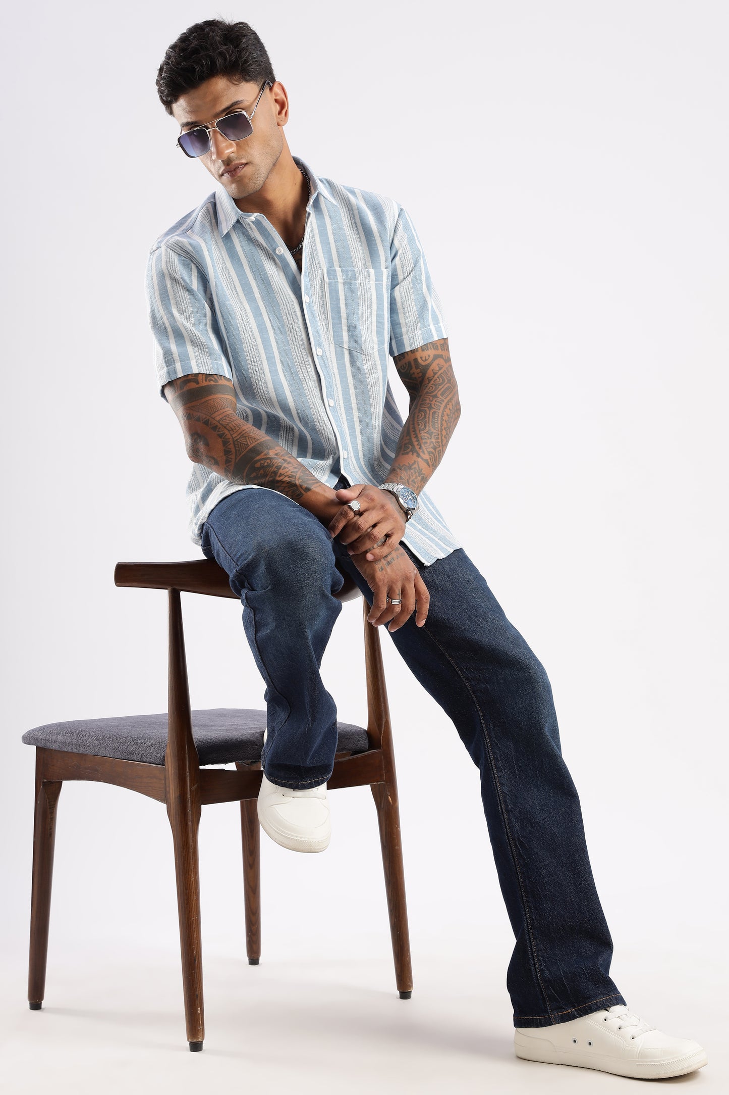 Multi Color Half Sleeve Korean Linen Shirt
