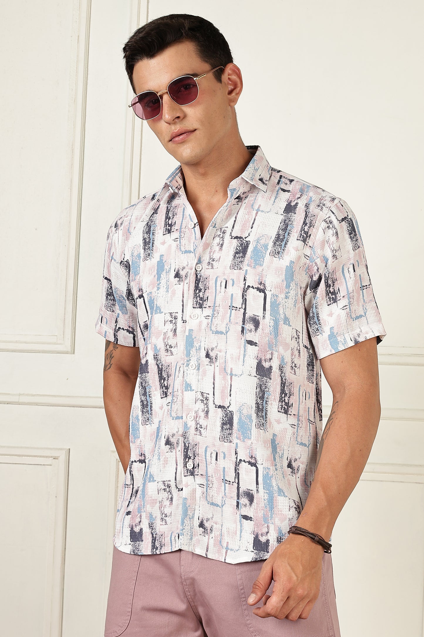 Multi Color Half Sleeve Korean Linen Shirt