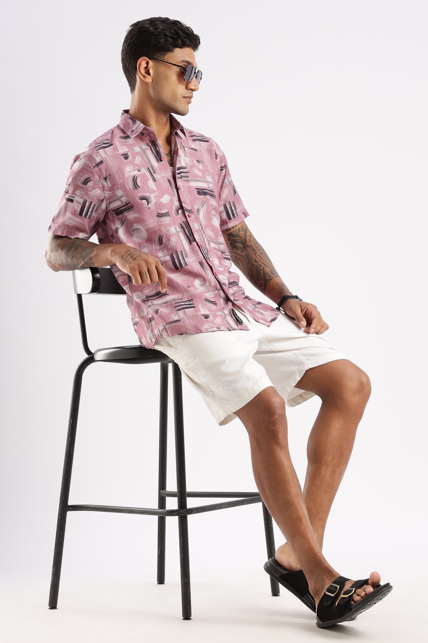 Multi Color Half Sleeve Korean Linen Shirt