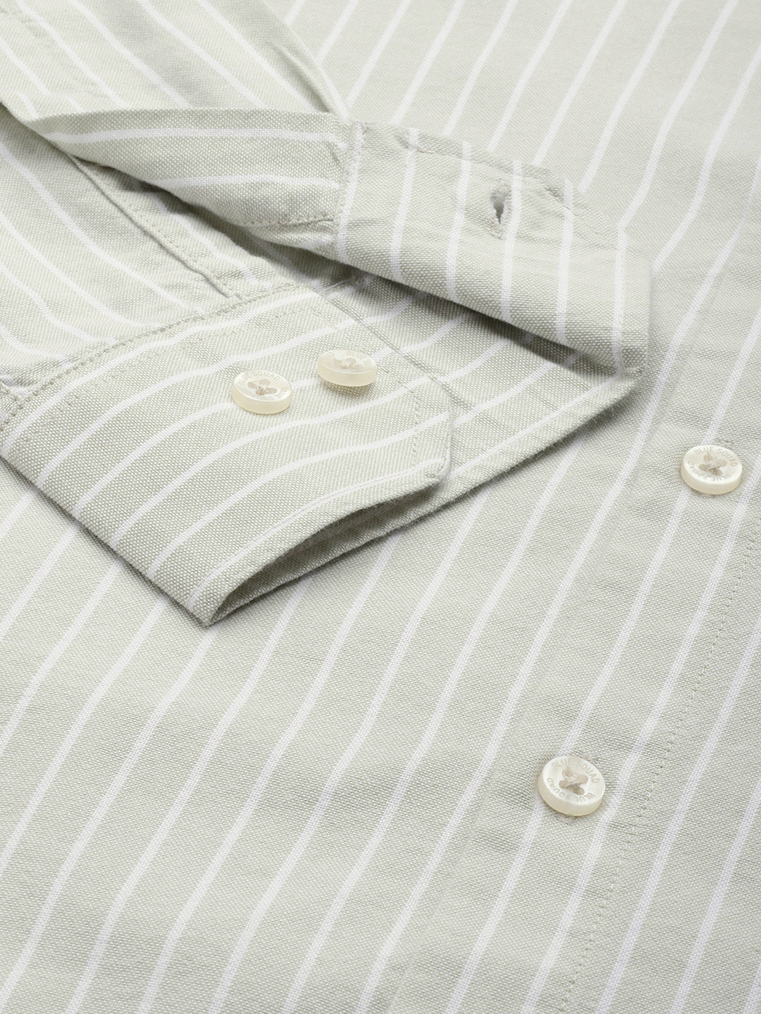 Olive Full Sleeve Chambray Cotton Shirt