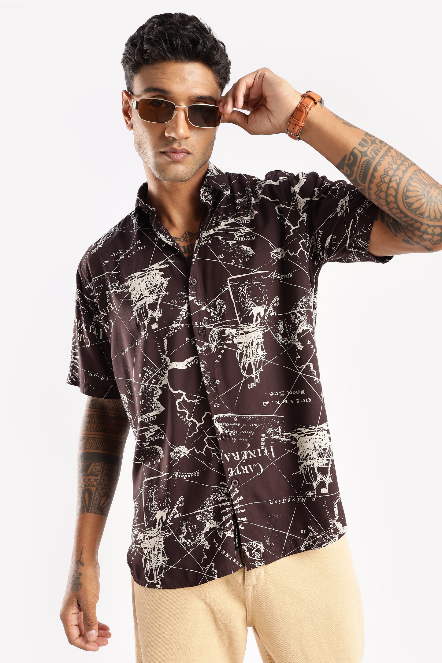 Multi Color Half Sleeve Viscose Rayon Shirt