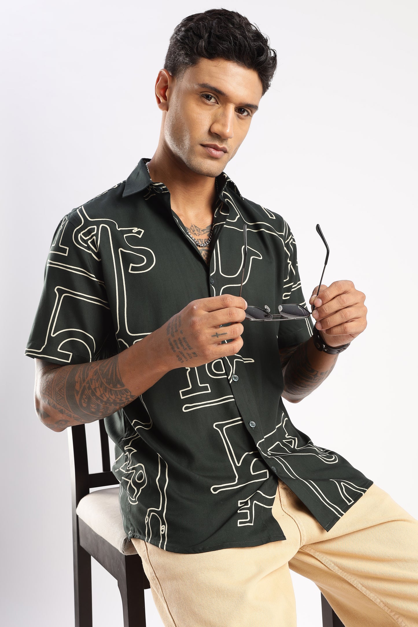 Multi Color Half Sleeve Viscose Rayon Shirt