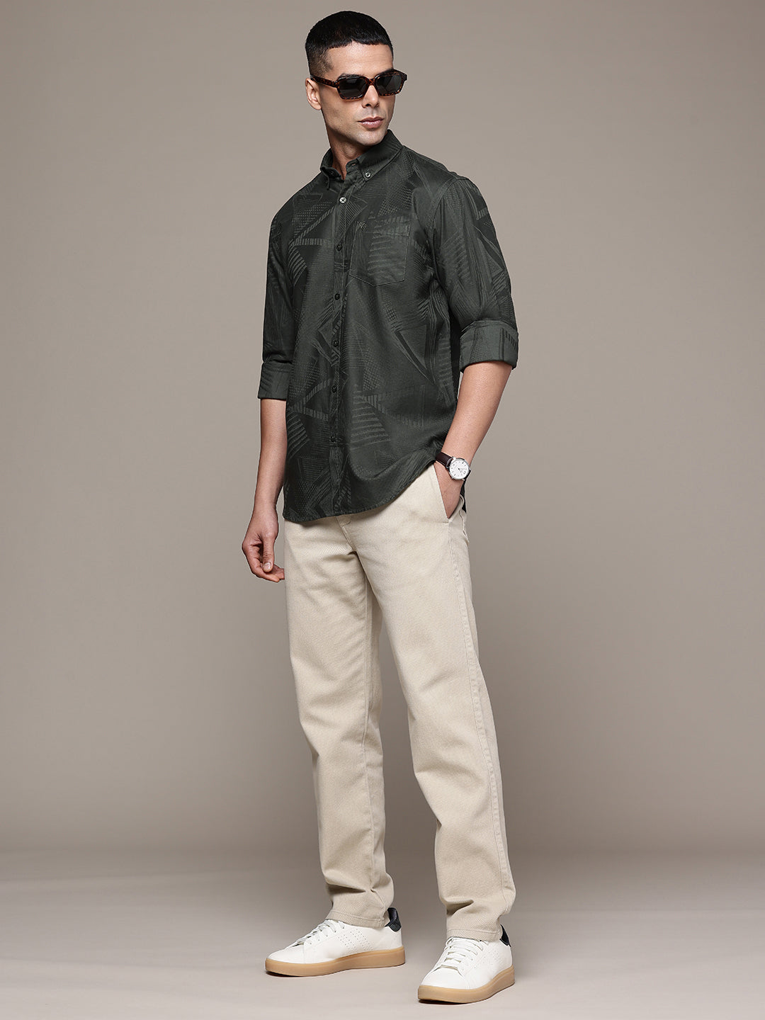 Multi Color Full Sleeve Cotton Satin Shirt