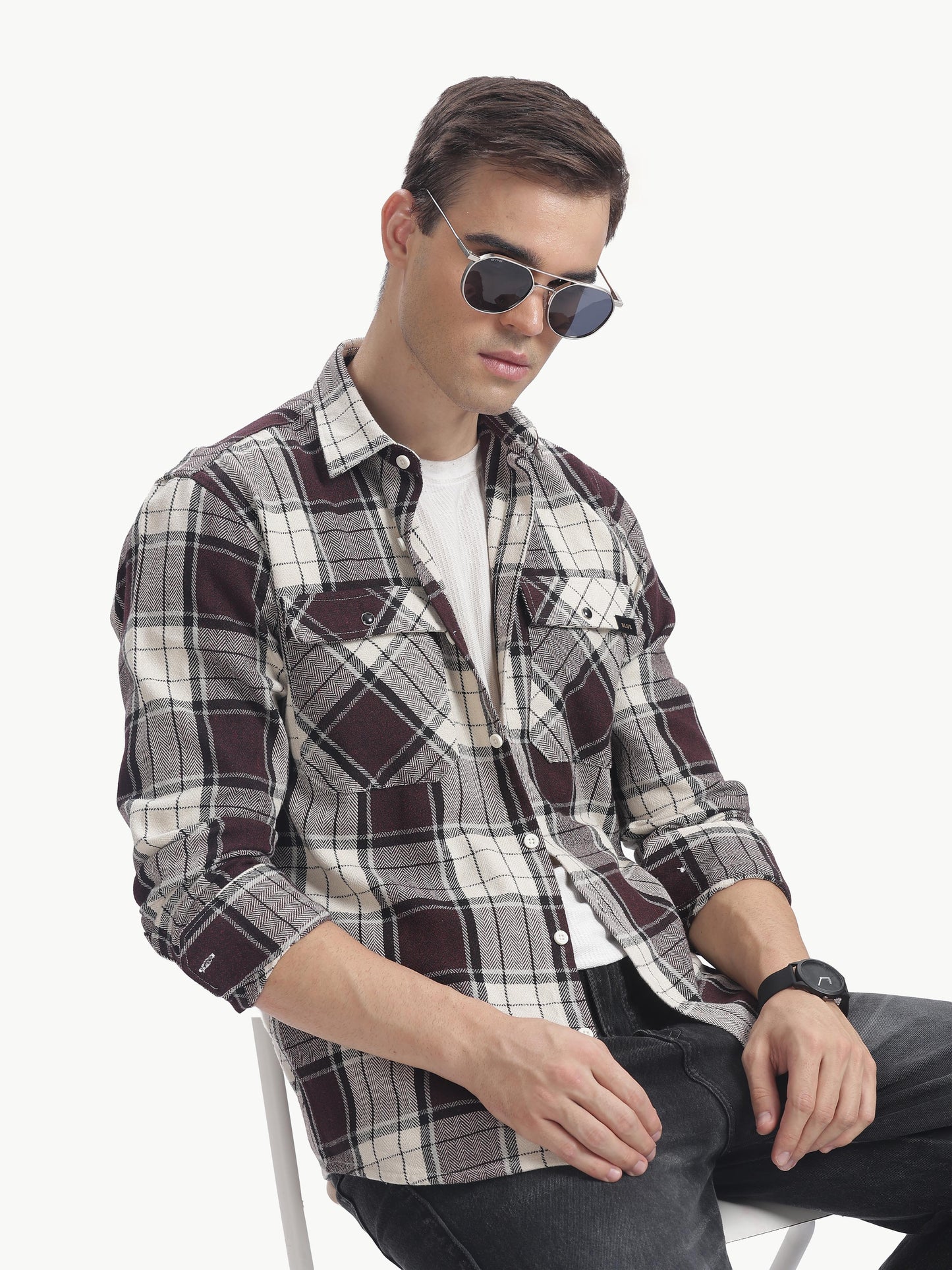 Multi Color Full Sleeve Poly Cotton Shirt