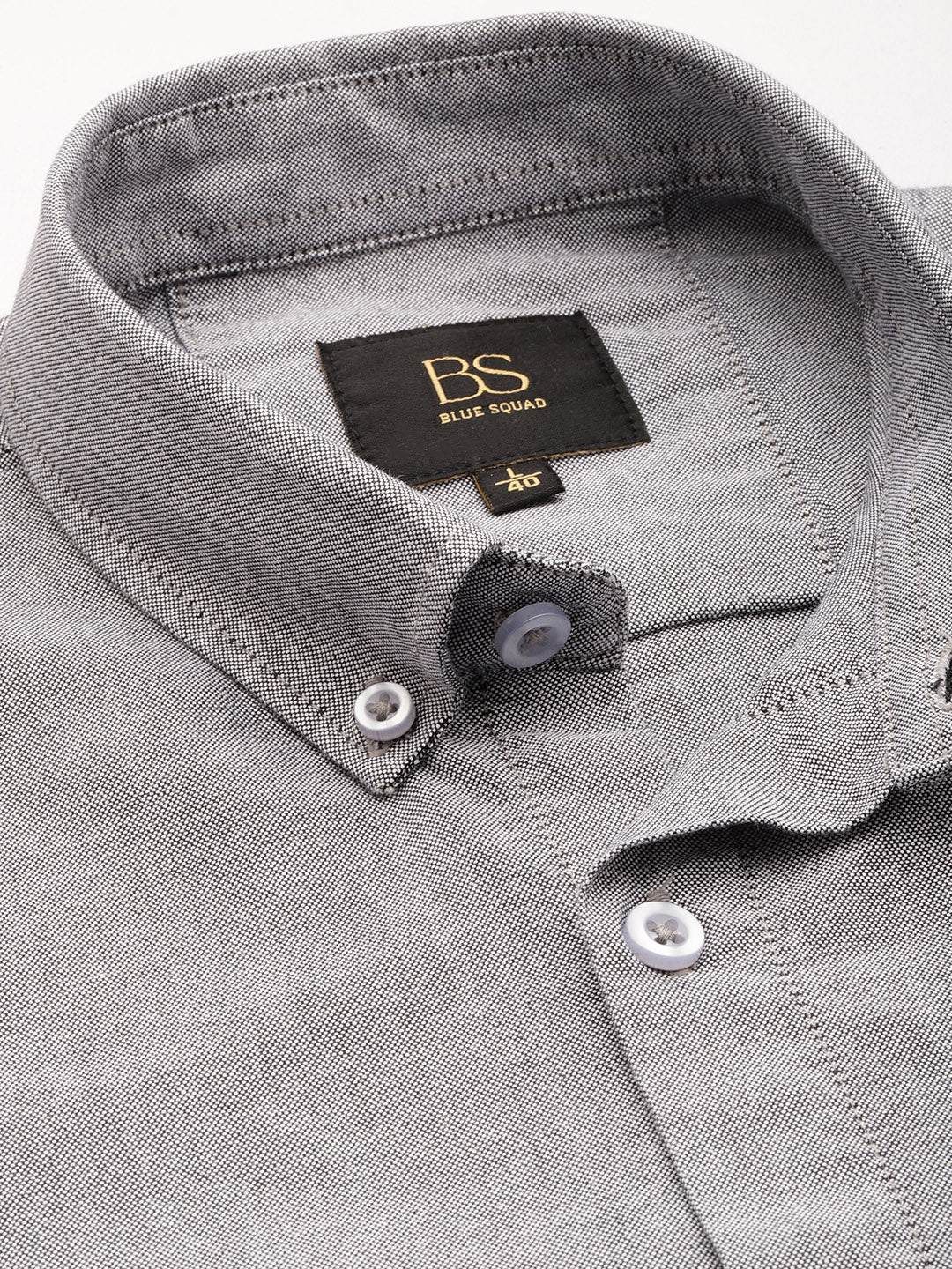 Black Full Sleeve Chambray Cotton Shirt