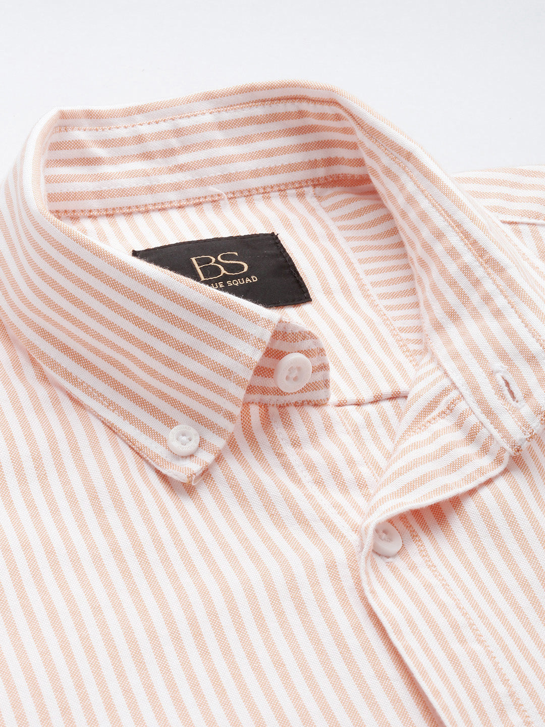 Orange Full Sleeve Chambray Cotton Shirt