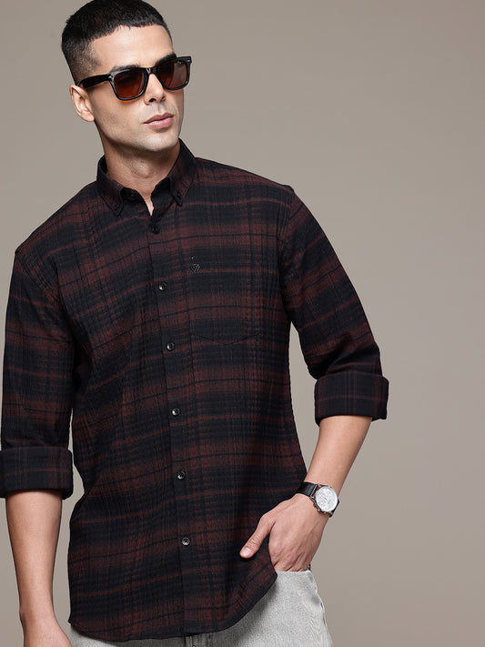 Multi Color Full Sleeve Crushed Cotton Shirt