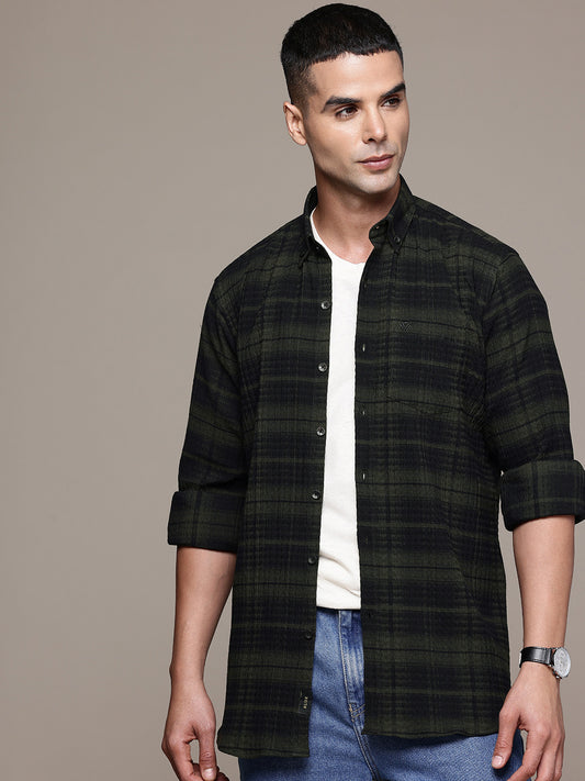 Multi Color Full Sleeve Crushed Cotton Shirt