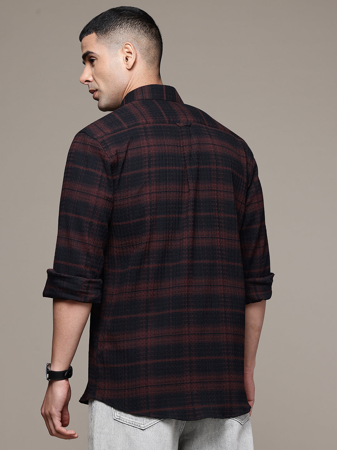 Multi Color Full Sleeve Crushed Cotton Shirt