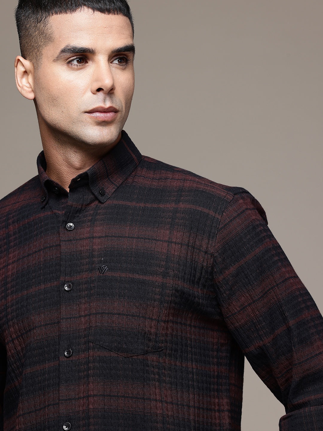 Multi Color Full Sleeve Crushed Cotton Shirt