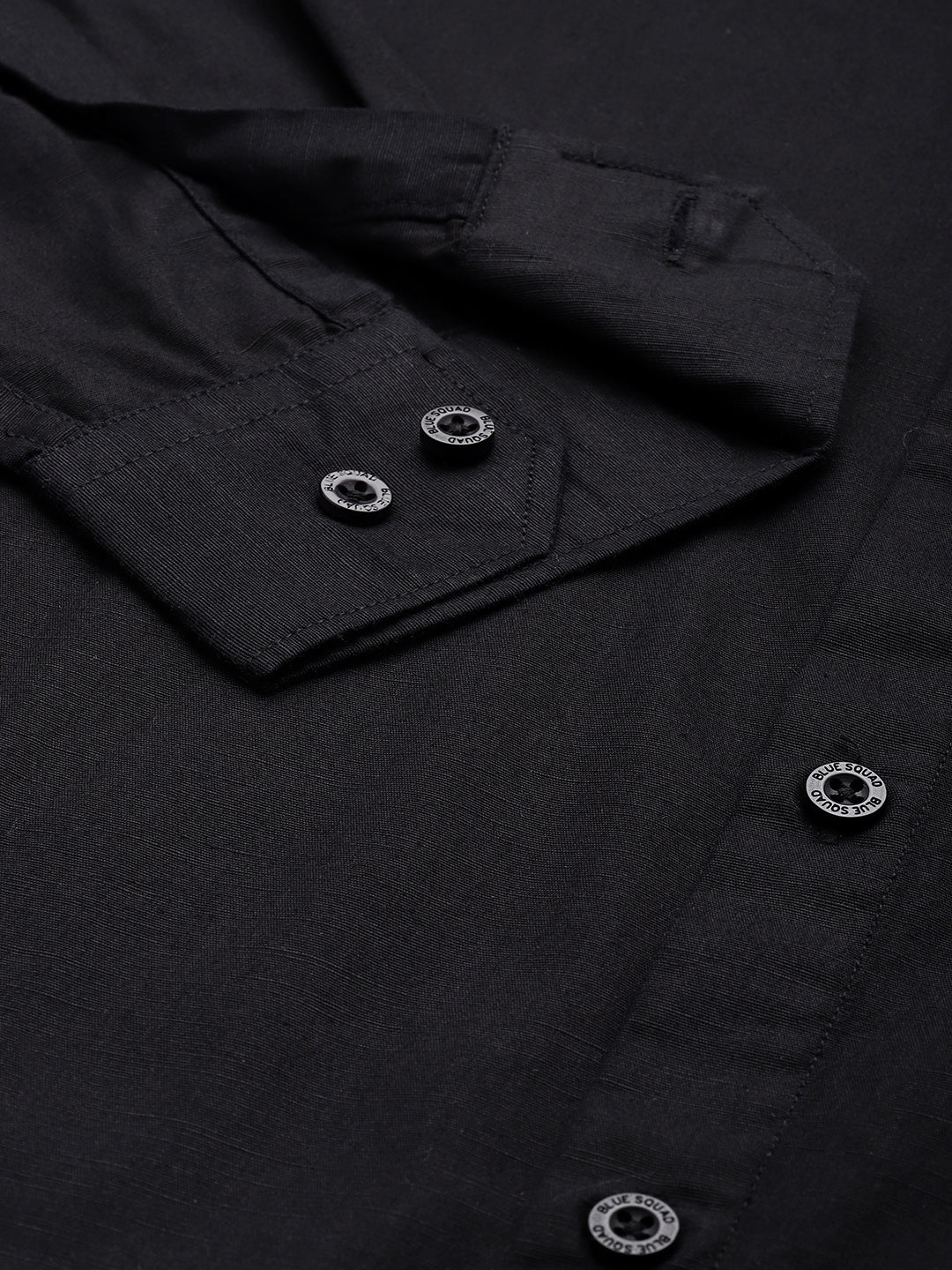 Black Full Sleeve Cotton Linen Shirt