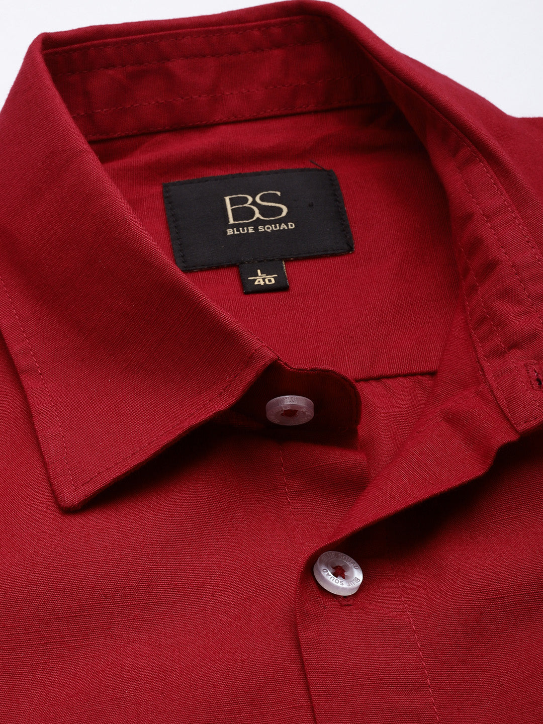 Carmine Maroon Full Sleeve Cotton Linen Shirt
