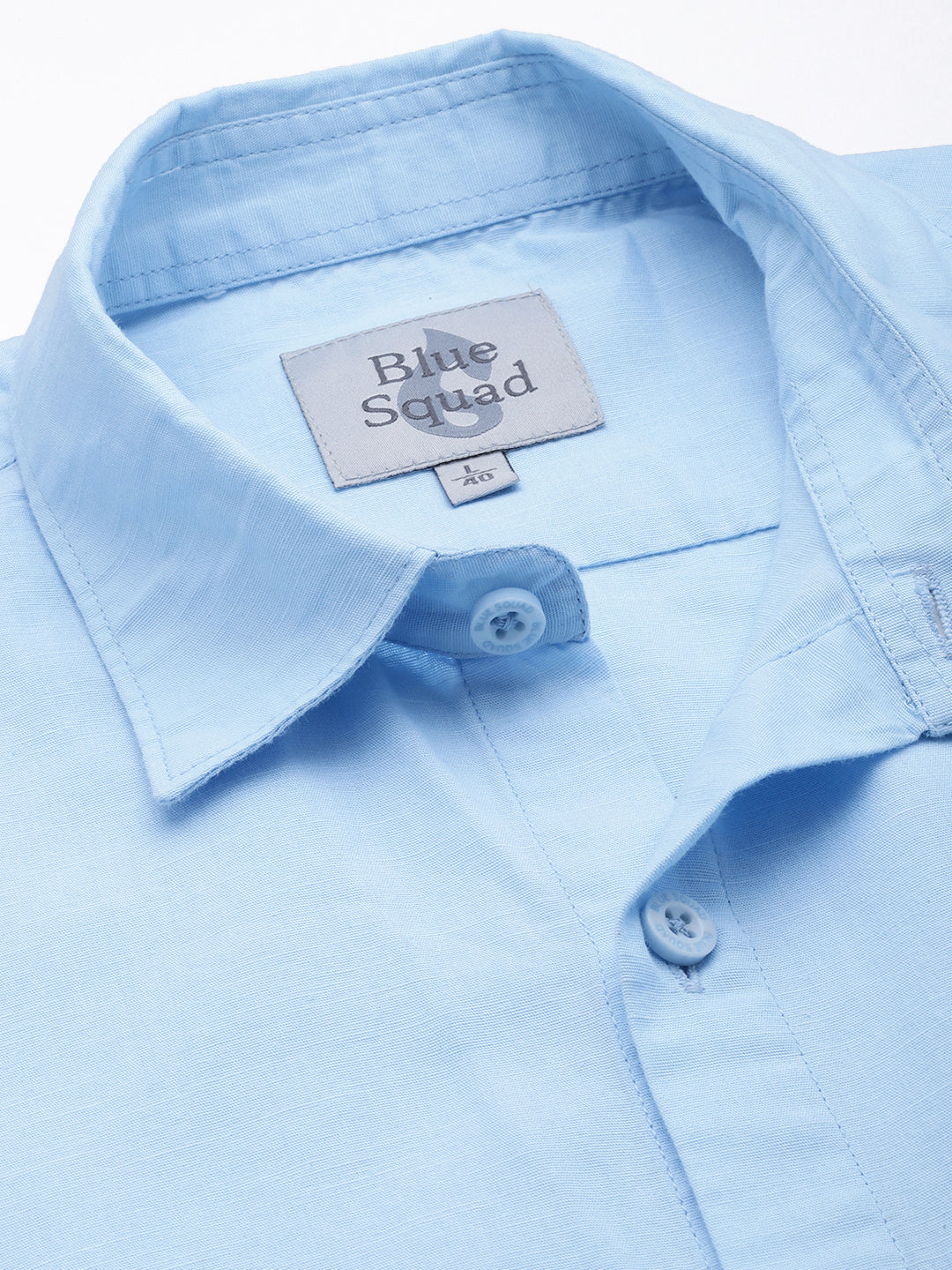 Light Blue Full Sleeve Cotton Linen Shirt