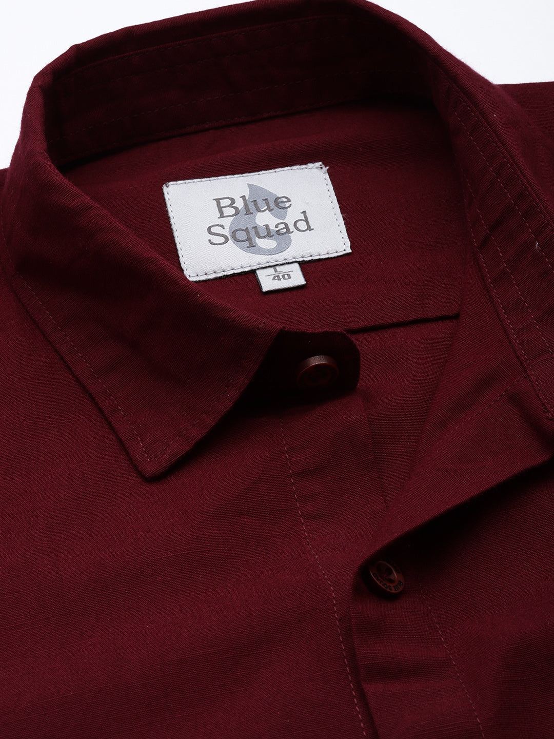 Maroon Full Sleeve Cotton Linen Shirt