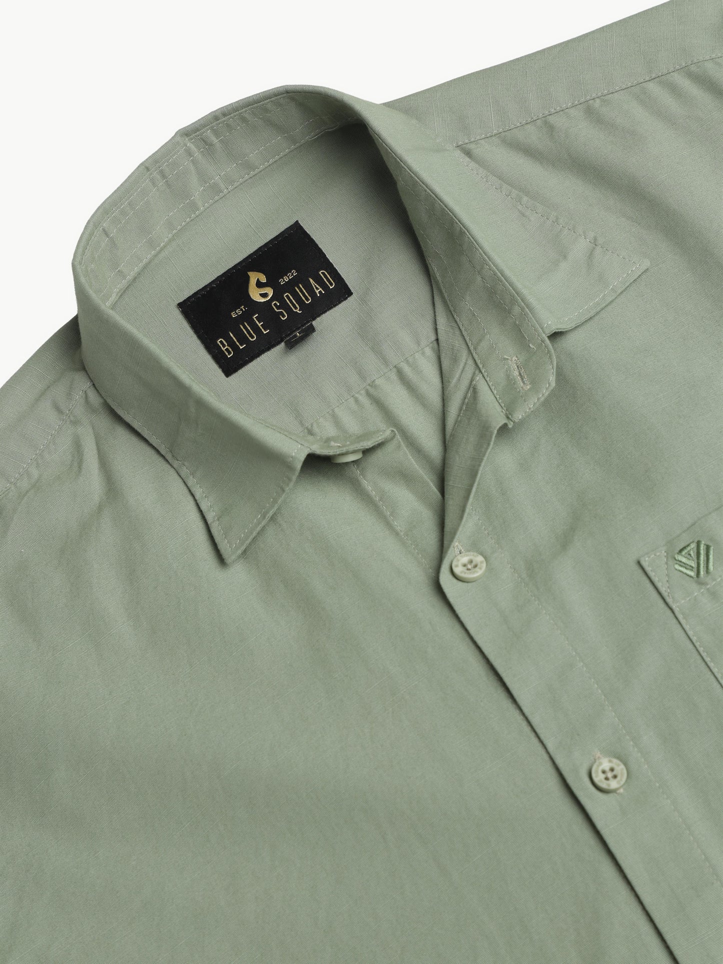 Olive Full Sleeve Cotton Linen Shirt
