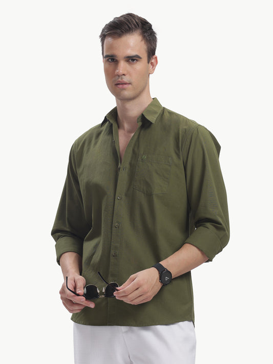 Oregano Full Sleeve Cotton Linen Shirt