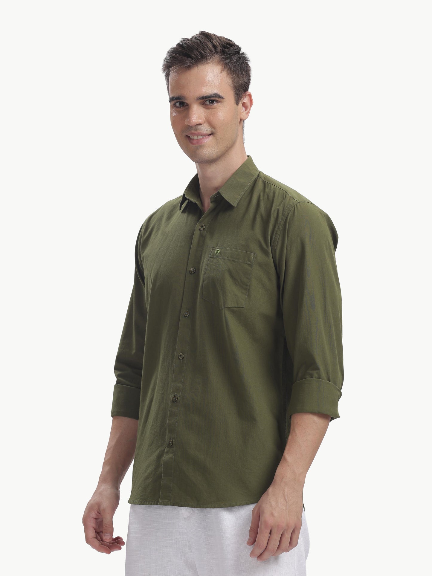 Oregano Full Sleeve Cotton Linen Shirt