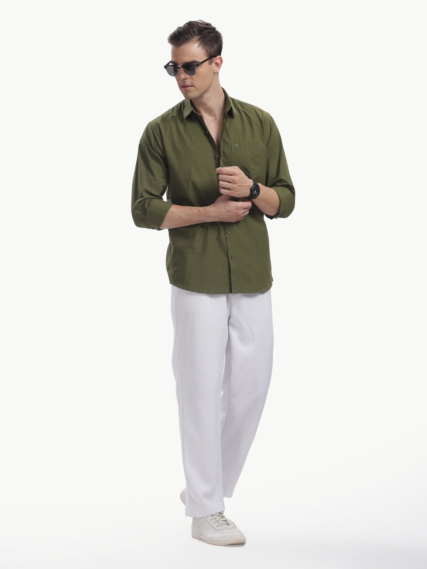 Oregano Full Sleeve Cotton Linen Shirt