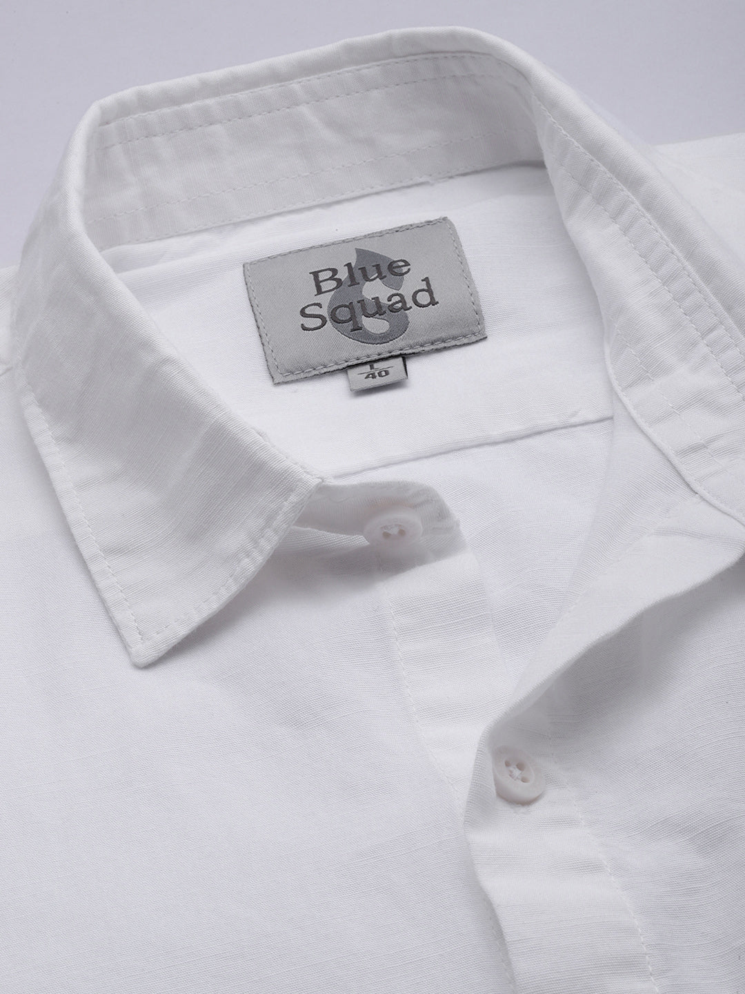 White Full Sleeve Cotton Linen Shirt