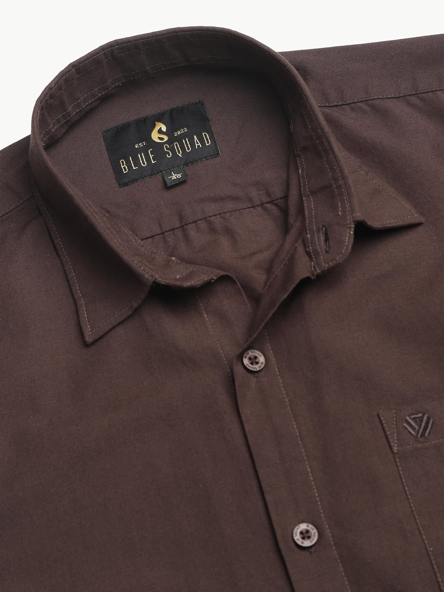 Coffee Full Sleeve Cotton Linen Shirt