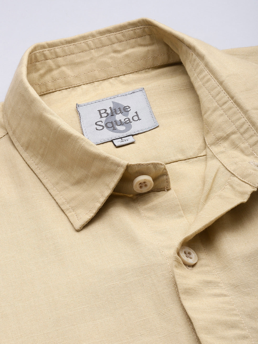 Cream Full Sleeve Cotton Linen Shirt