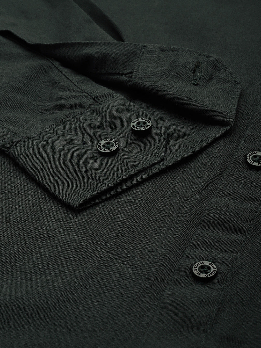 Green Full Sleeve Cotton Linen Shirt