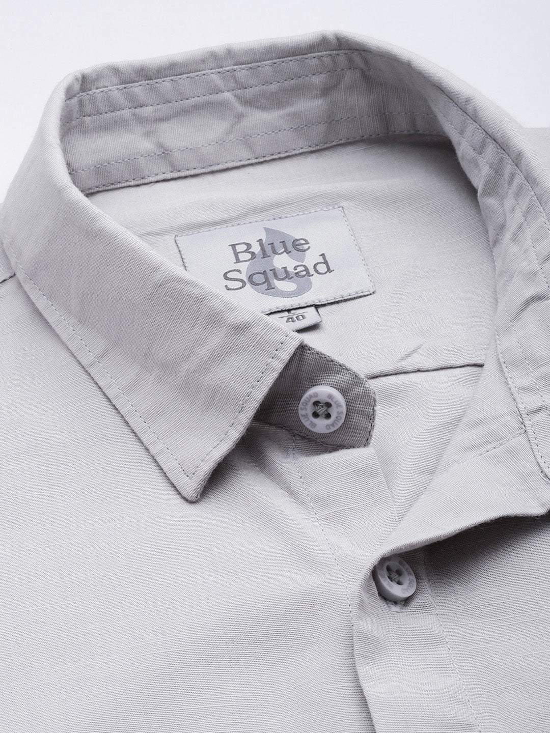 Light Grey Full Sleeve Cotton Linen Shirt