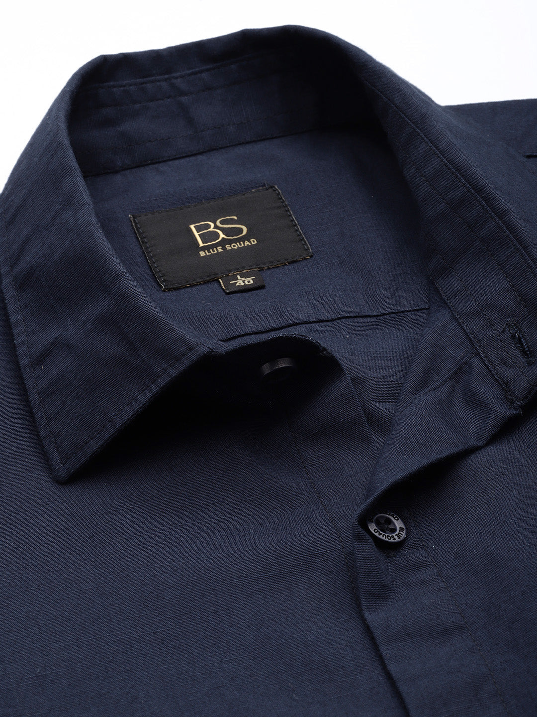 Navy Full Sleeve Cotton Linen Shirt