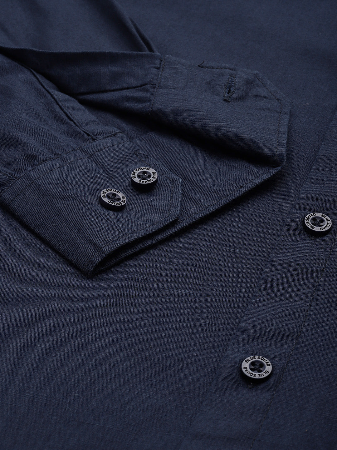 Navy Full Sleeve Cotton Linen Shirt