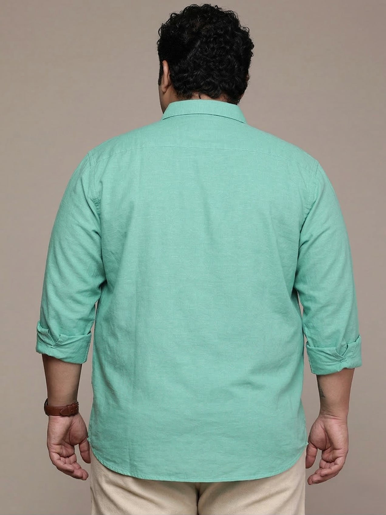 Sea Foam Full Sleeve Cotton Linen Shirt