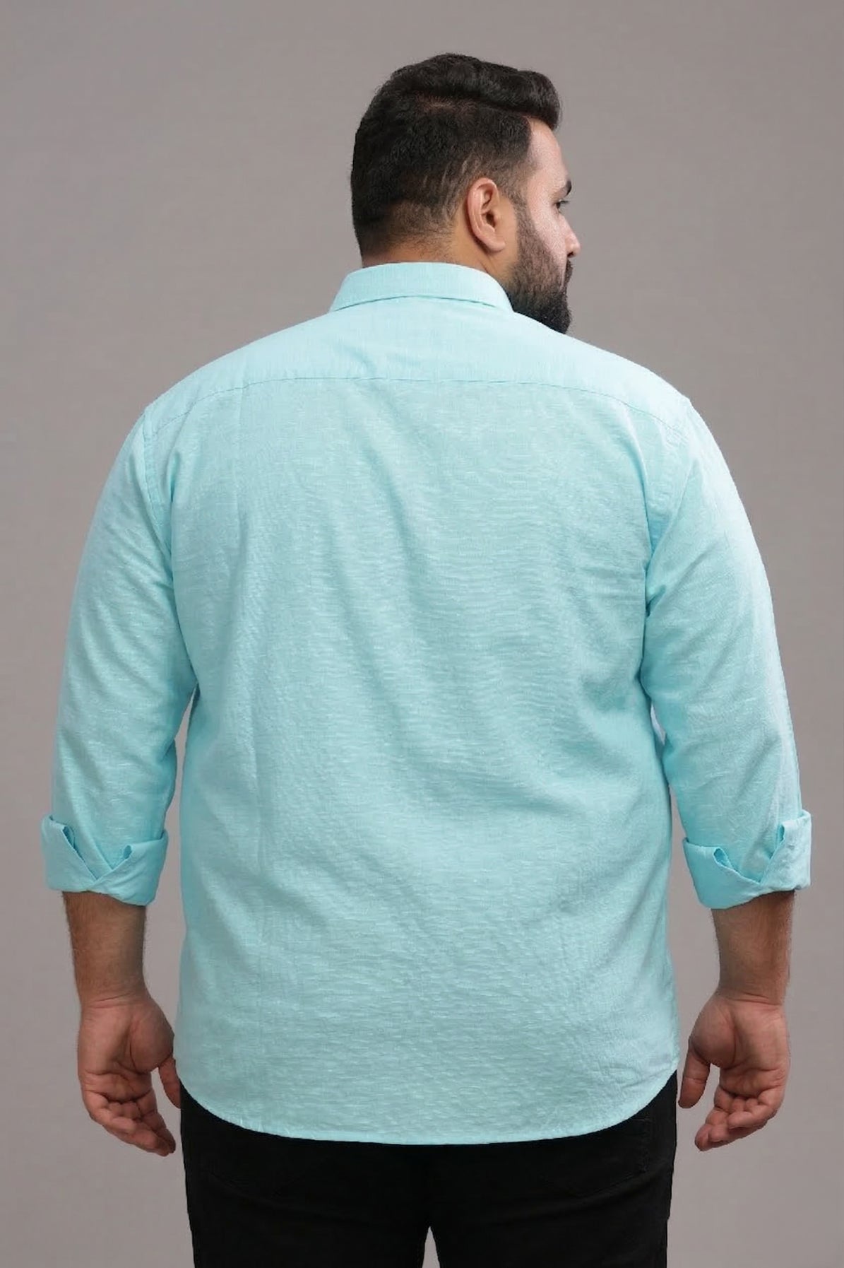 Sea Green Full Sleeve Cotton Linen Shirt