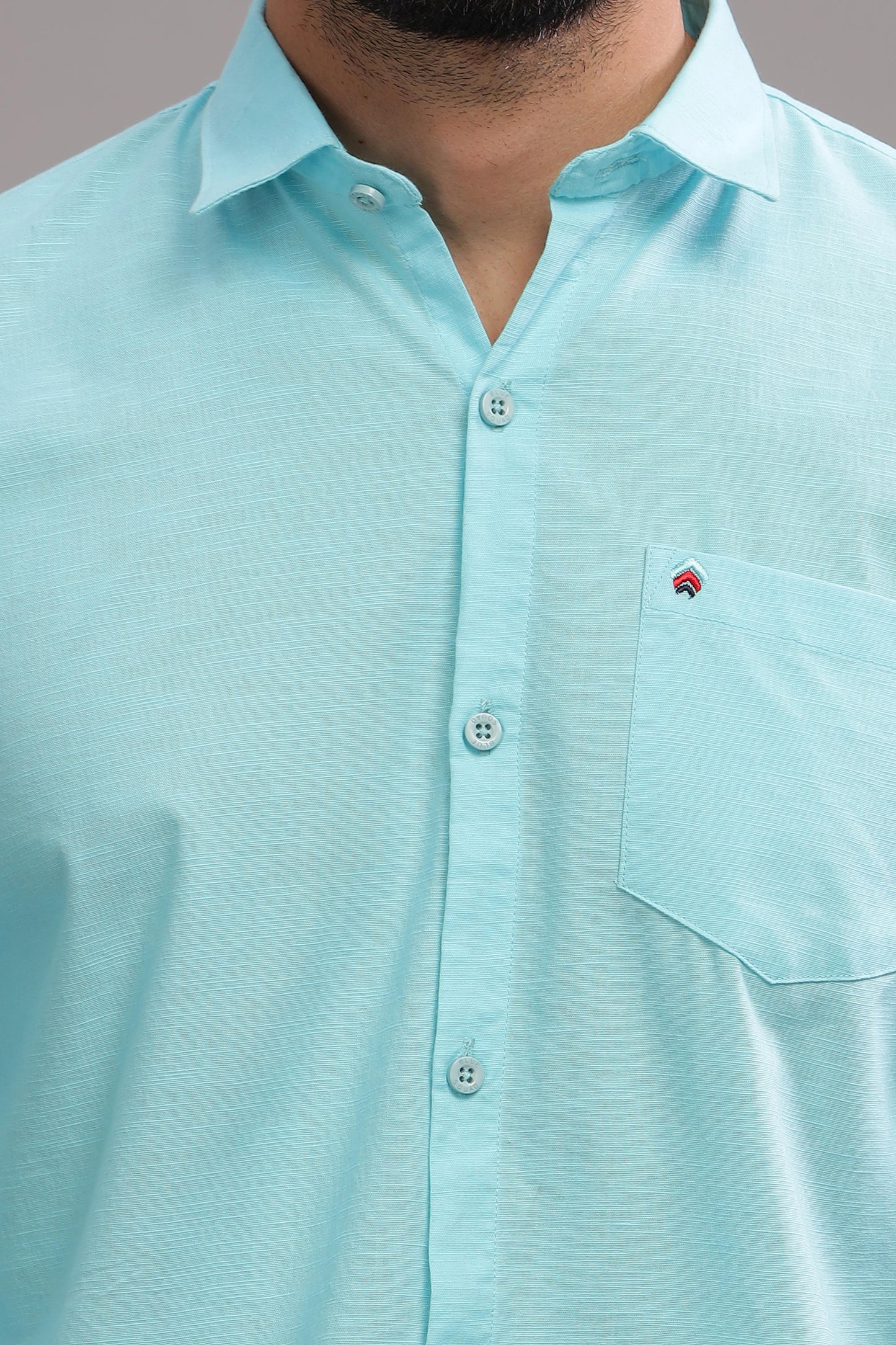 Sea Green Full Sleeve Cotton Linen Shirt