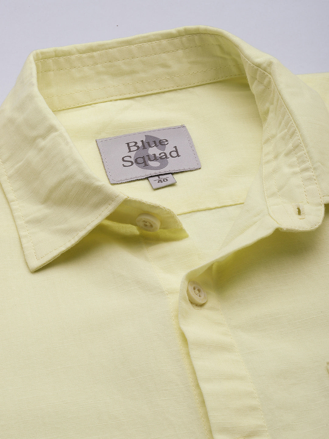 Yellow Full Sleeve Cotton Linen Shirt