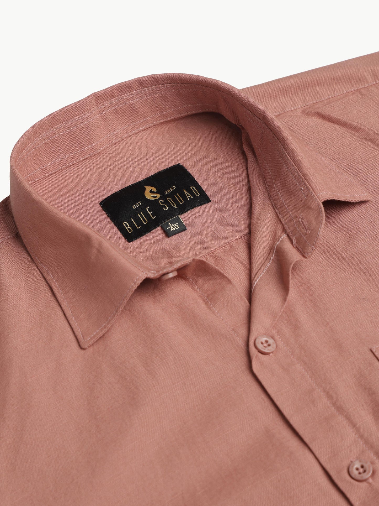 Dusty Pink Half Sleeve Cotton Linen Shirt