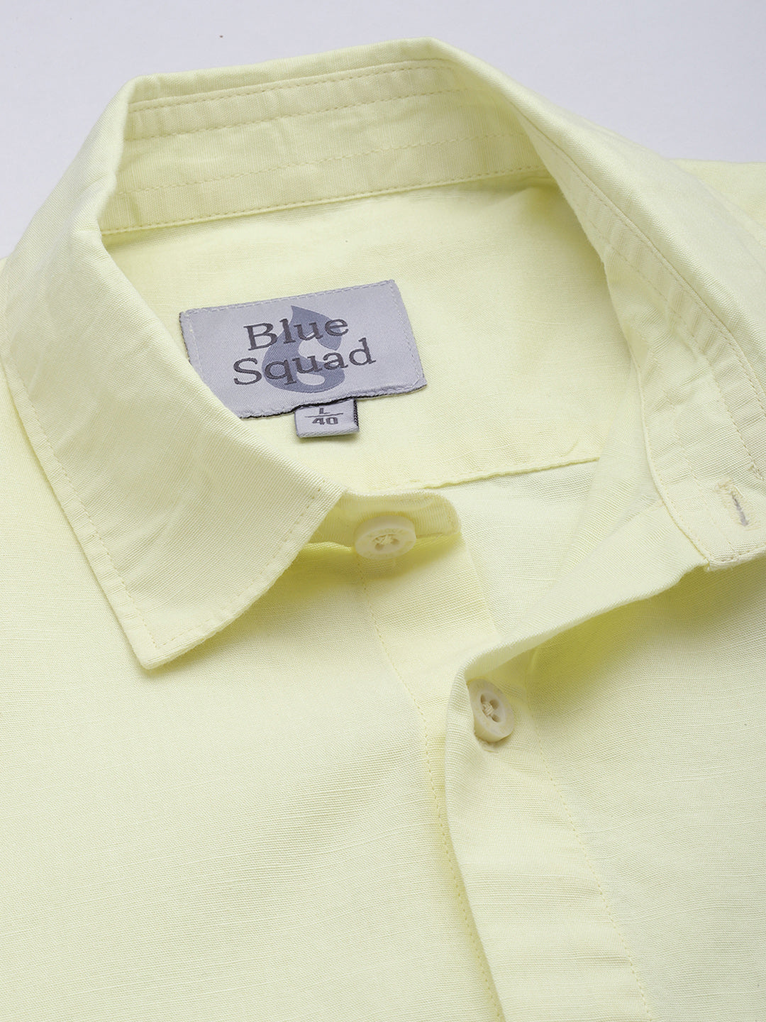 Lime Yellow Half Sleeve Cotton Linen Shirt