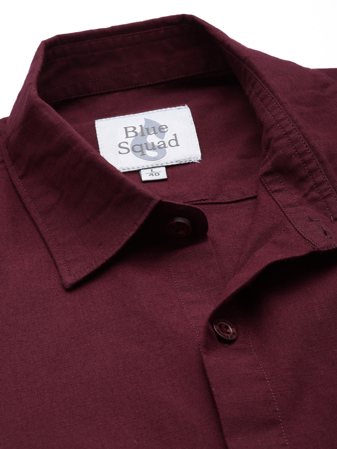 Maroon Half Sleeve Cotton Linen Shirt