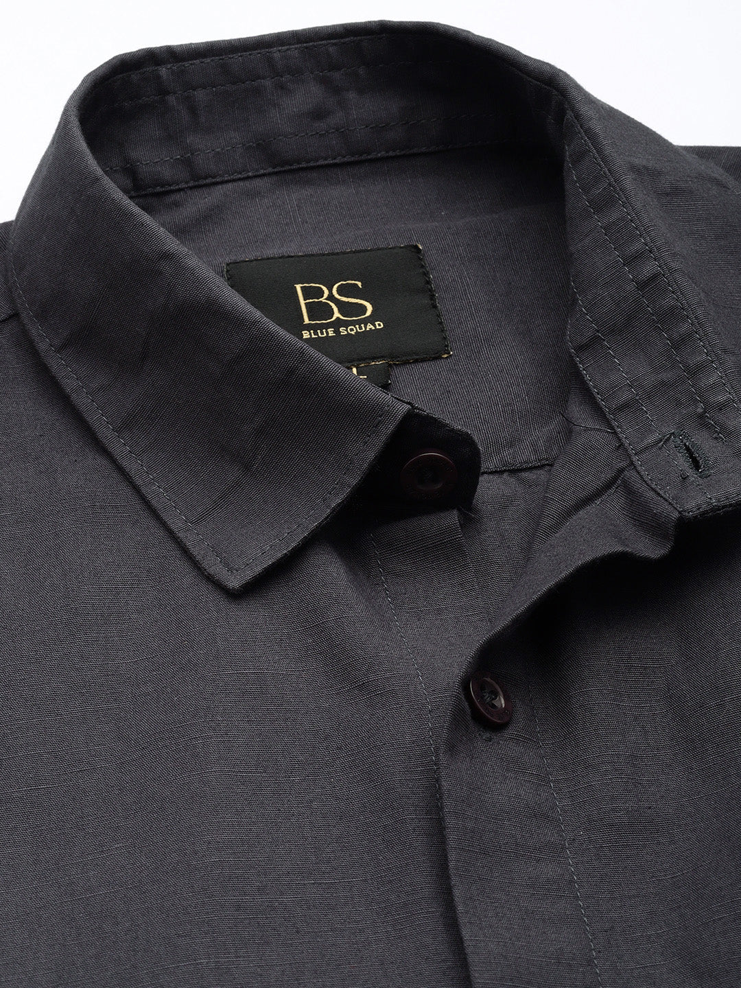 Slate Grey Half Sleeve Cotton Linen Shirt