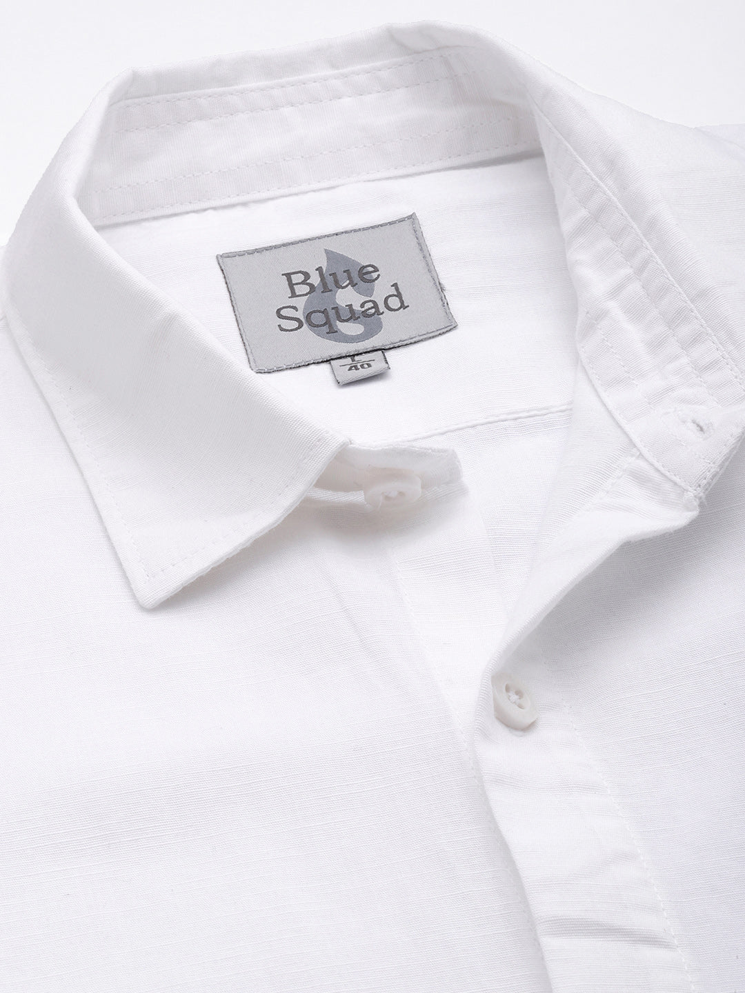 White Half Sleeve Cotton Linen Shirt
