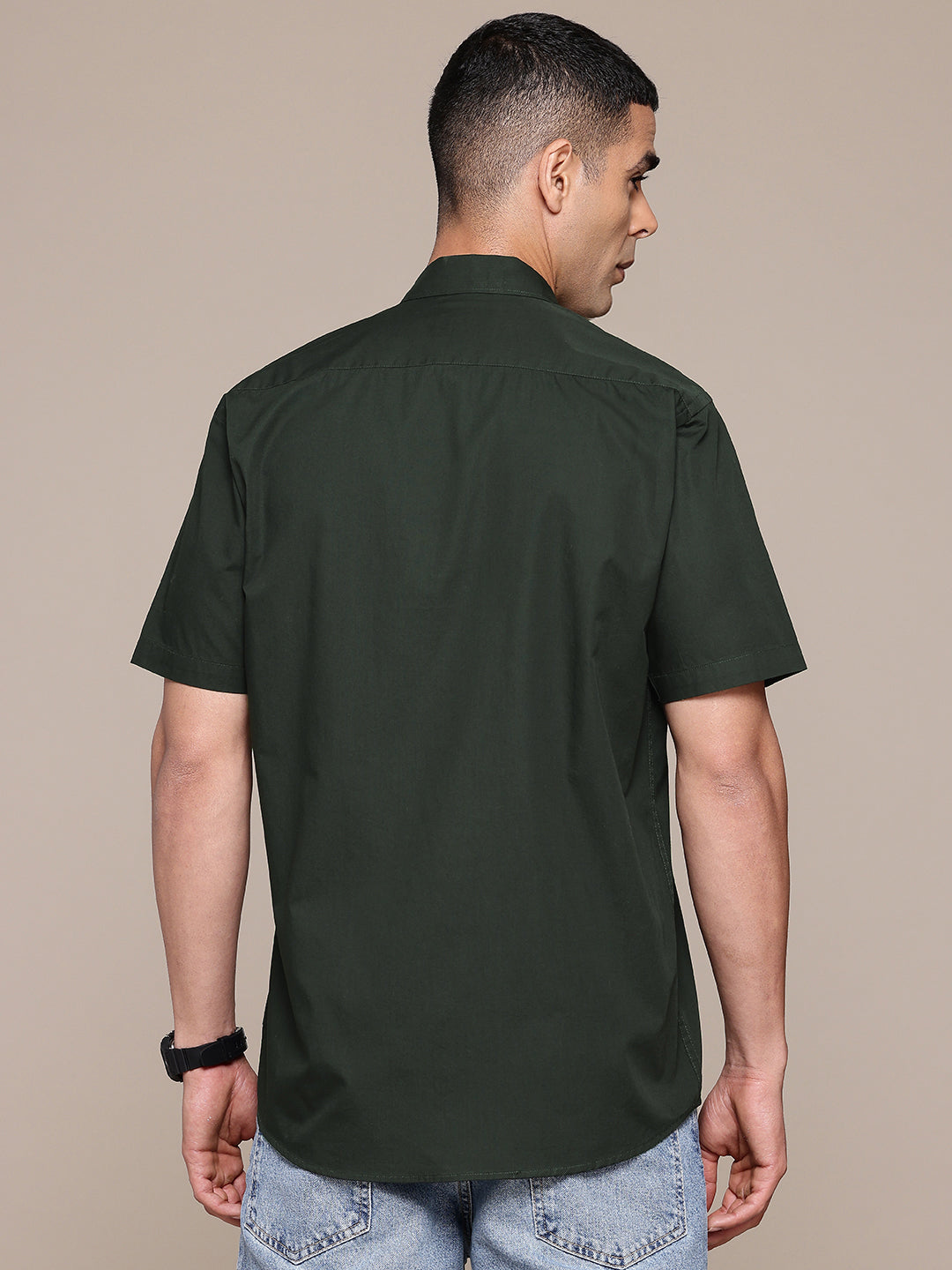 Emerald Half Sleeve Pure Cotton Shirt