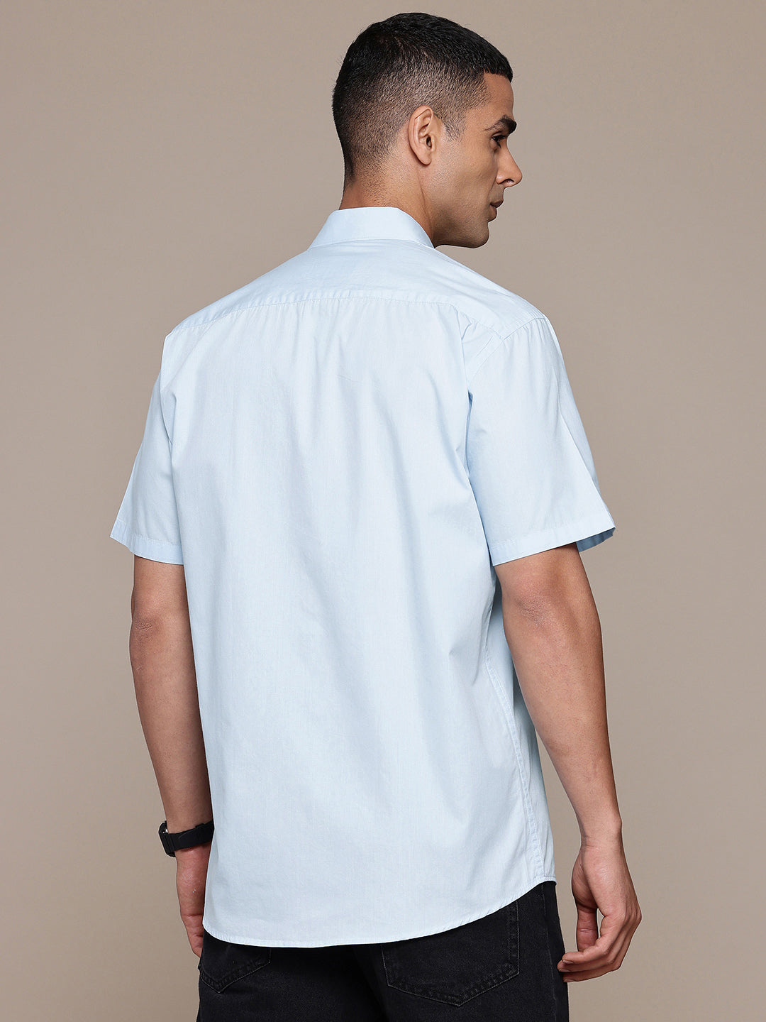Light Blue Half Sleeve Pure Cotton Shirt