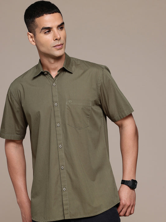 Old Leaf Half Sleeve Pure Cotton Shirt