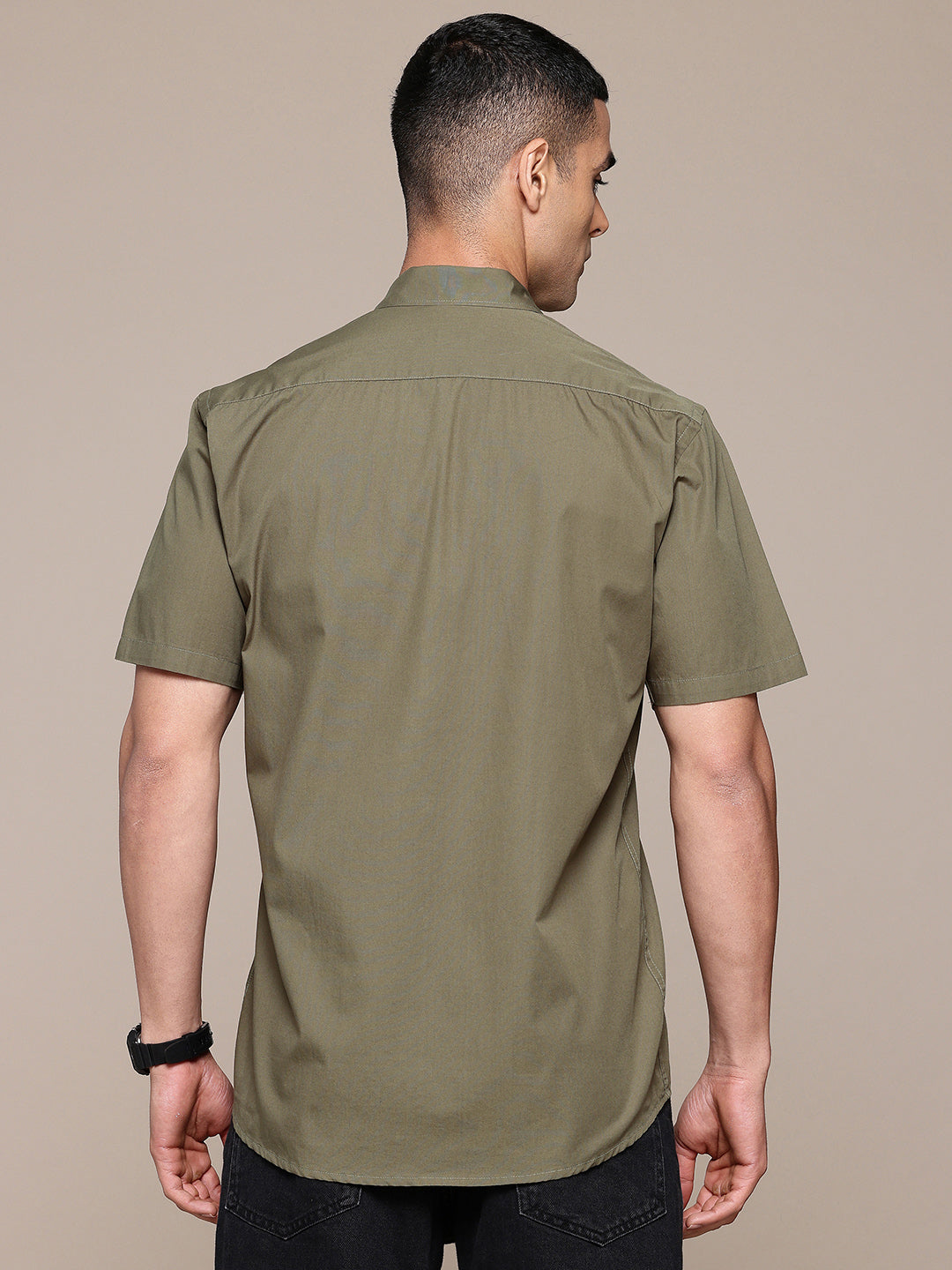 Old Leaf Half Sleeve Pure Cotton Shirt