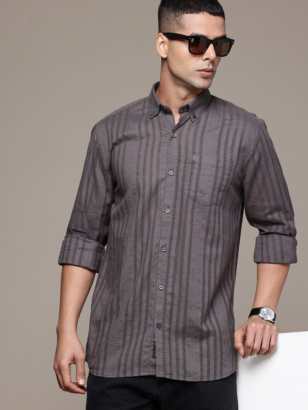 Multi Color Full Sleeve Cotton Linen Shirt