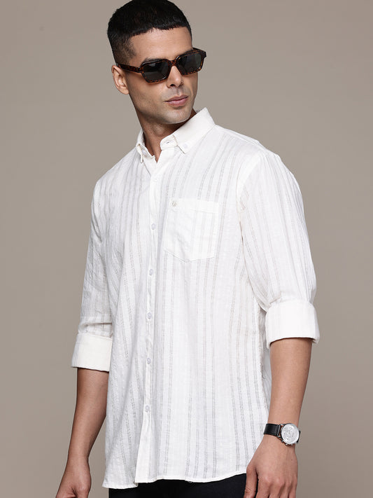 Multi Color Full Sleeve Cotton Linen Shirt