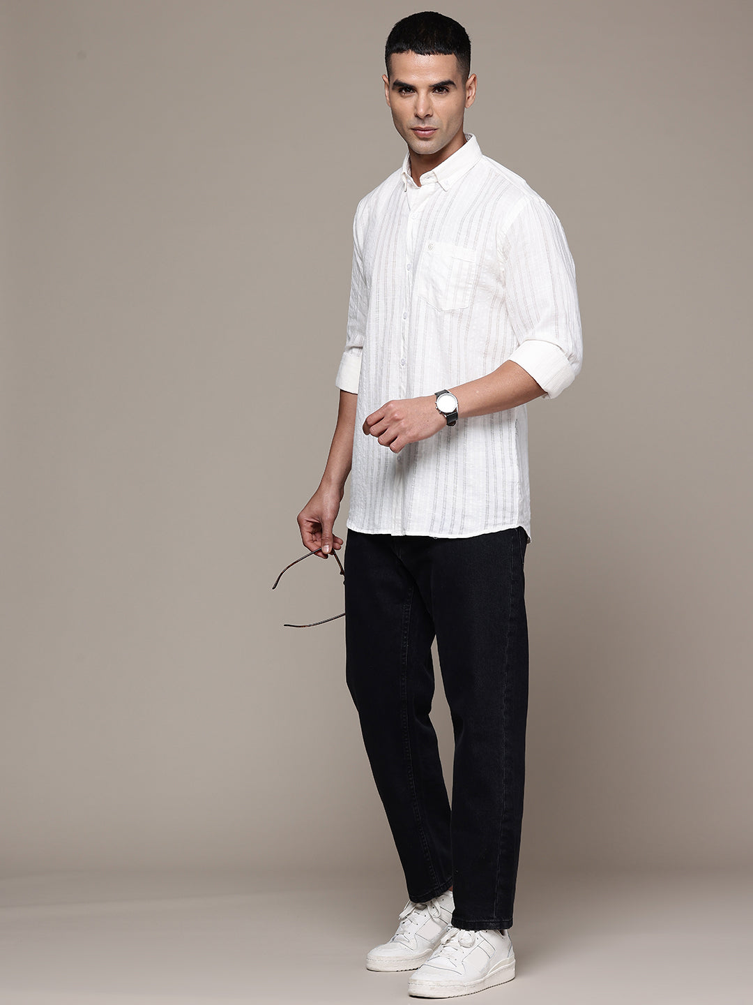 Multi Color Full Sleeve Cotton Linen Shirt