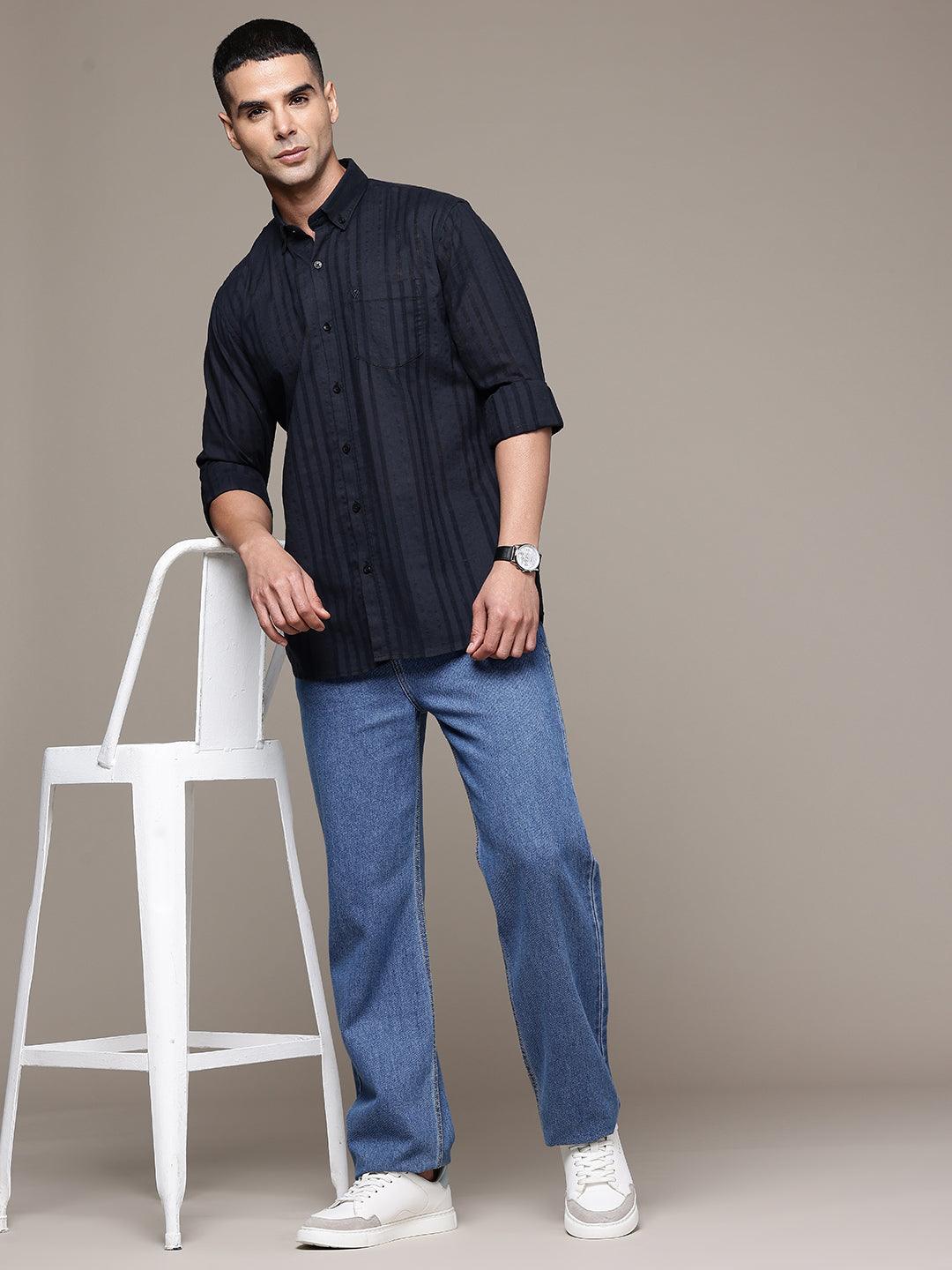 Multi Color Full Sleeve Cotton Linen Shirt