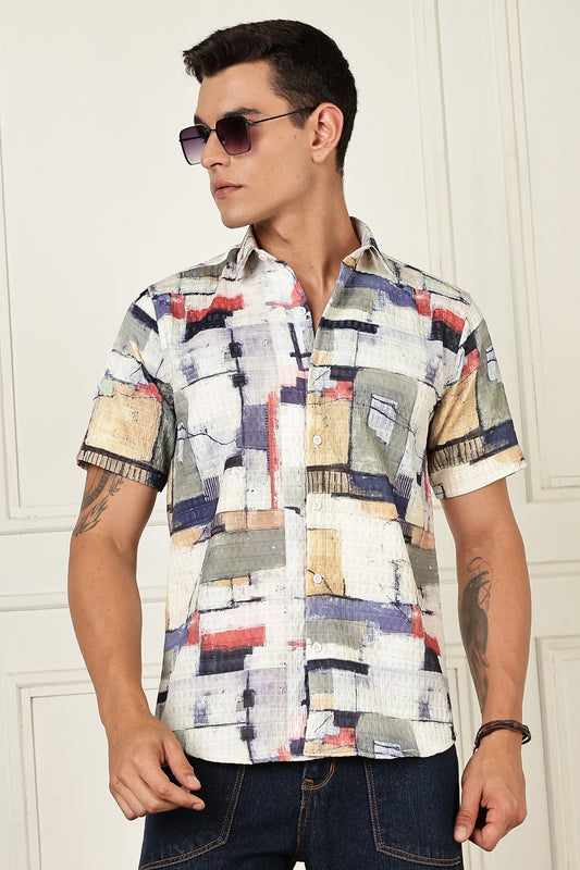 Multi Color Half Sleeve Korean Linen Shirt